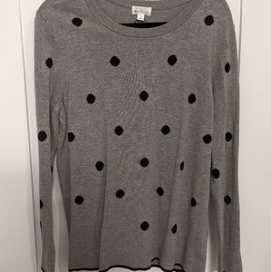 Market & Spruce Polka Dot Sweater Size XL